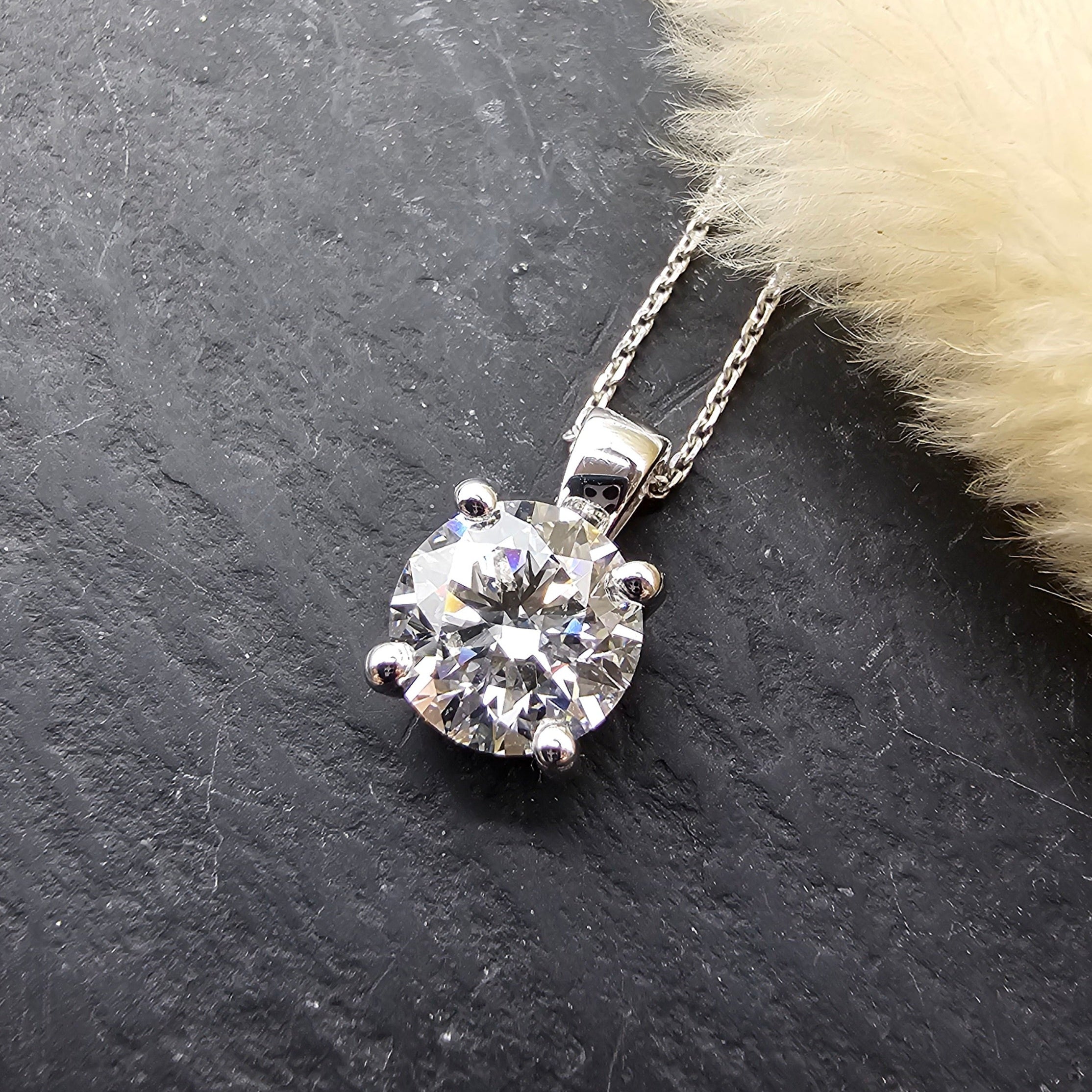 Lab grown diamond pendant