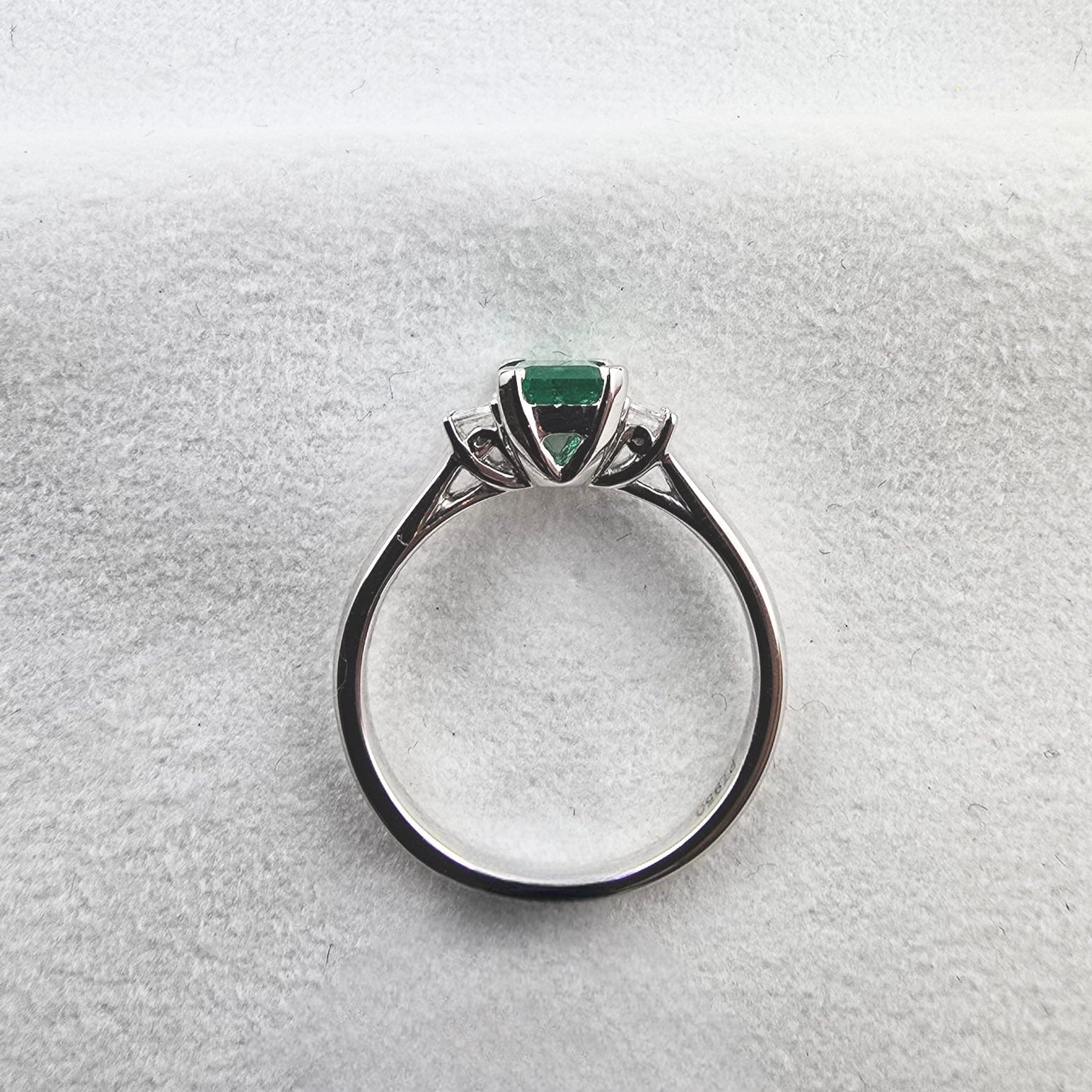 Emerald and Diamond Trilogy Ring