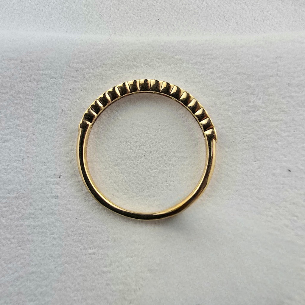 Vintage Style Ruby and Diamond Band