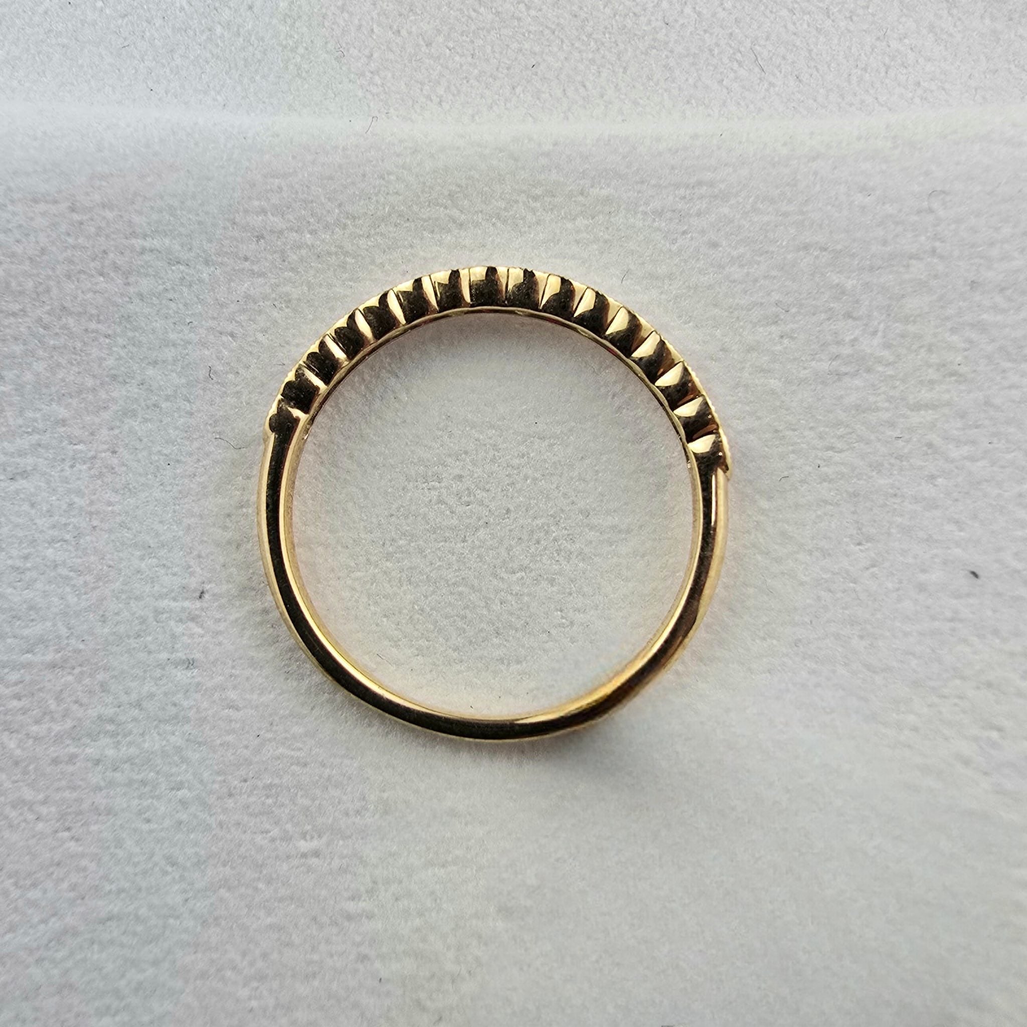 Vintage Style Ruby and Diamond Band