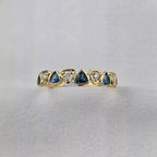 Blue Topaz Trillion Ring