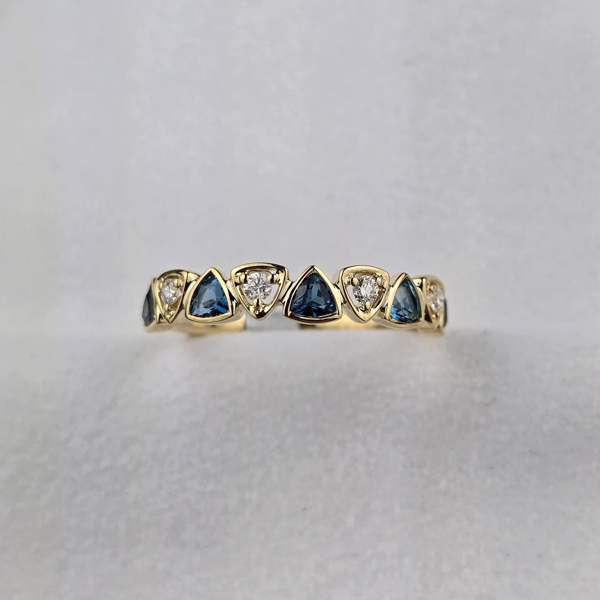 Blue Topaz Trillion Ring