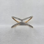 Open Kiss Diamond Ring