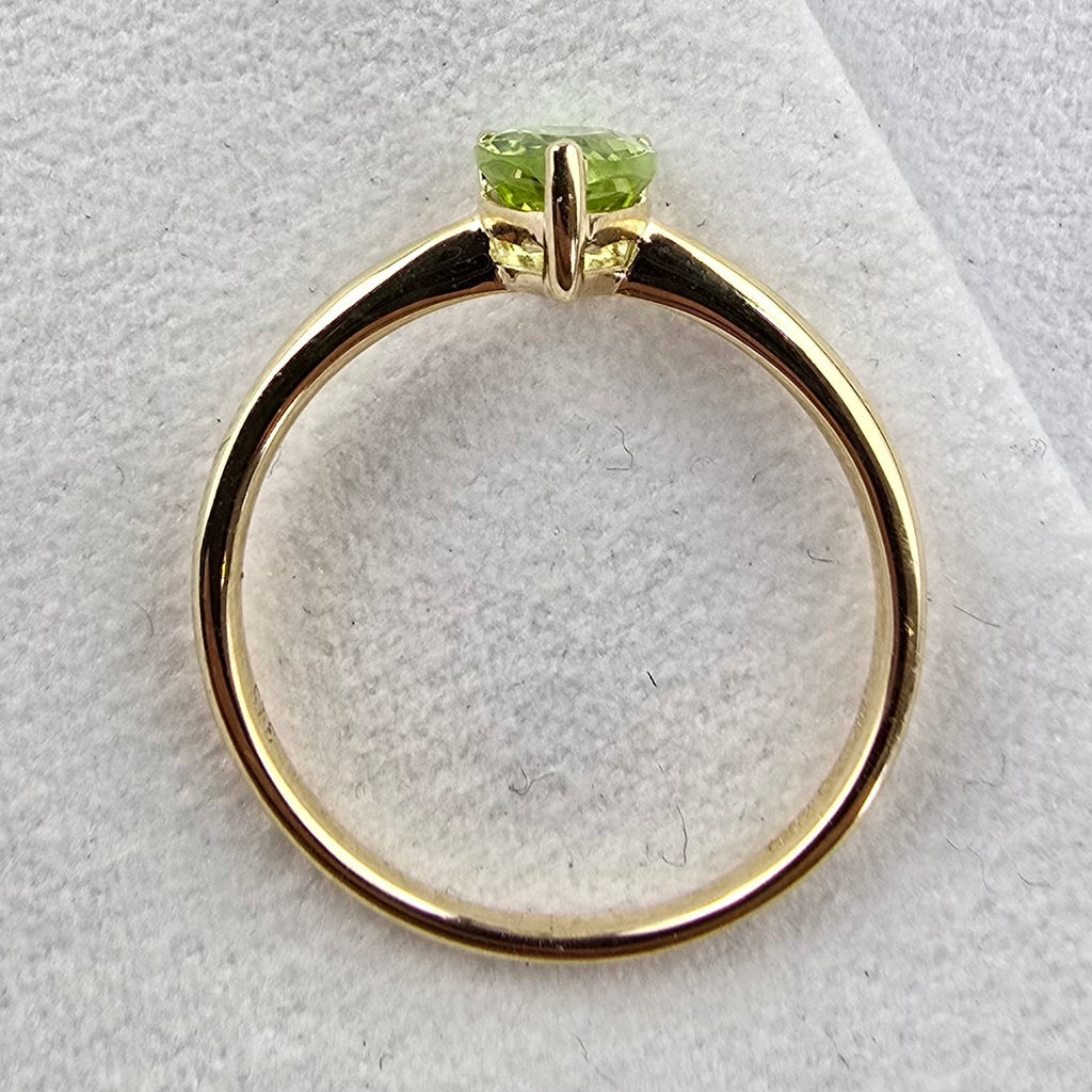Pear Cut Peridot Ring