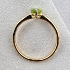 Pear Cut Peridot Ring