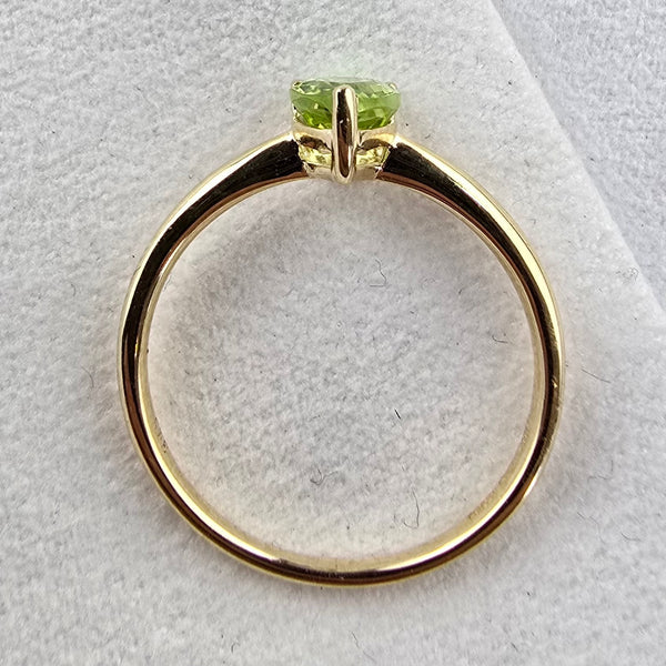 Pear Cut Peridot Ring
