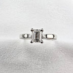 Emerald Diamond Solitaire Ring