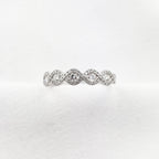 Diamond wave dress ring