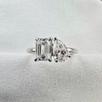 Lab Emerald and Pear Toi et Moi