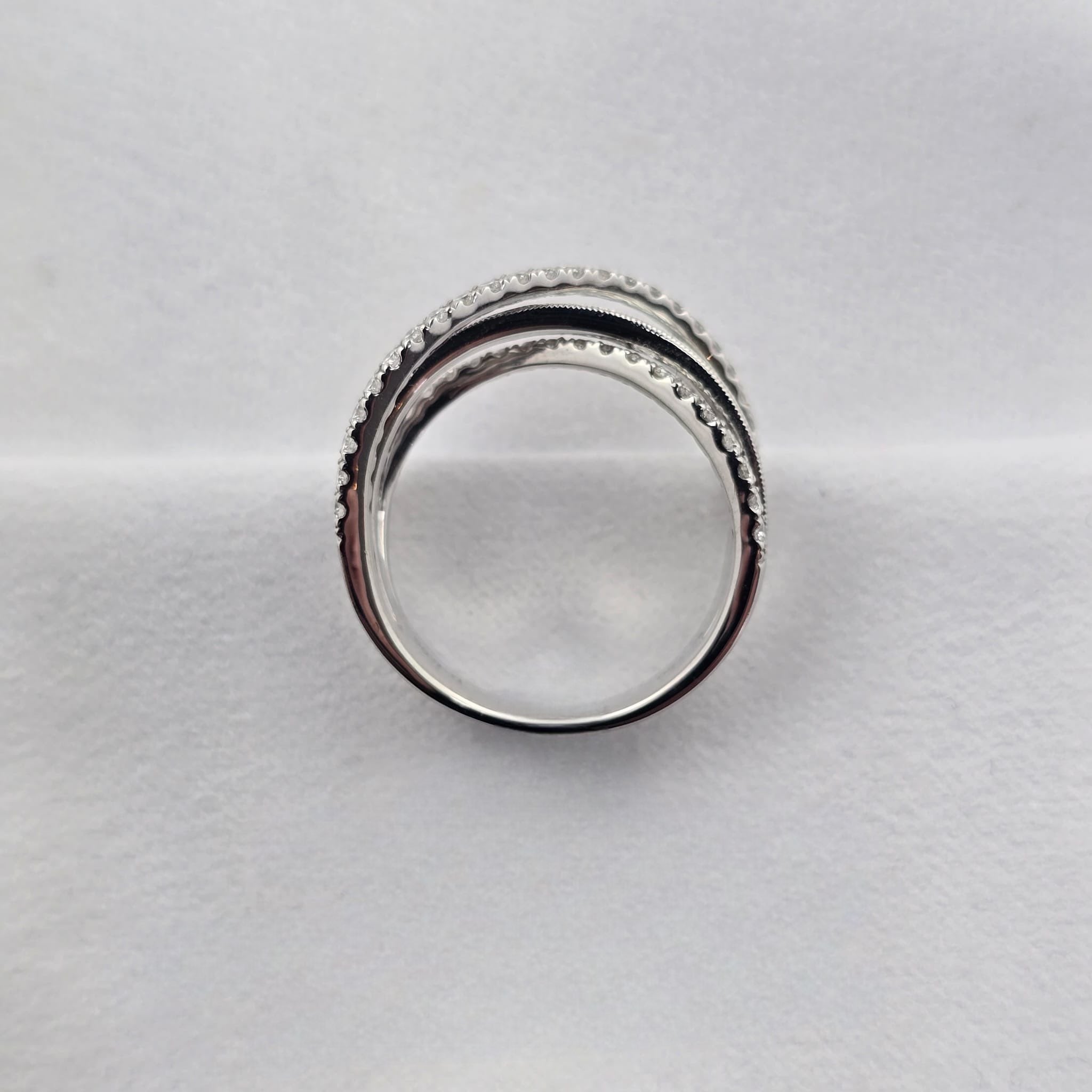 Triple Row Layered Diamond Ring