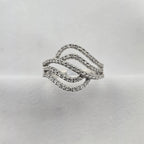 Diamond Set Multi Strand Open Ring