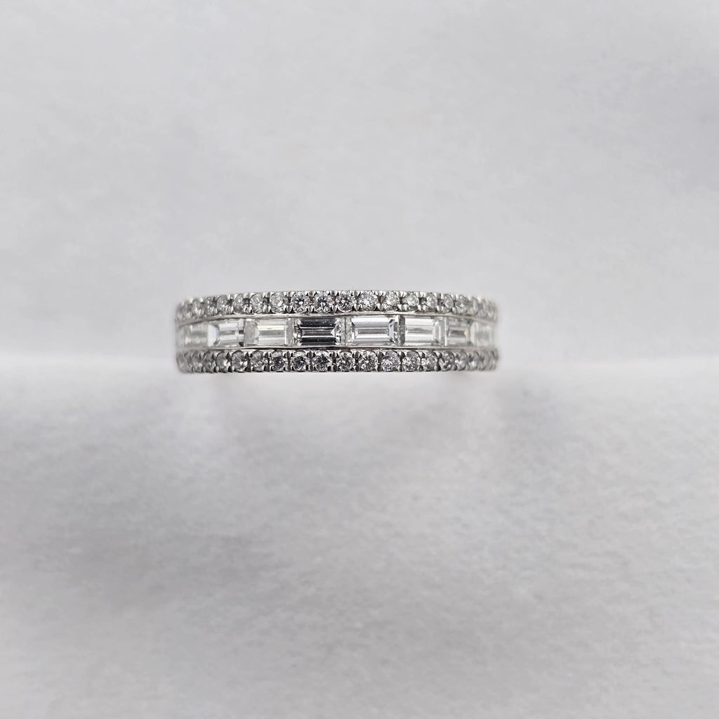 Baguette and Round Diamond Dress Ring