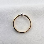 Rub Over Set Round Emerald Ring