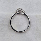 Oval and Pear Cut Diamond Trilogy Ring
