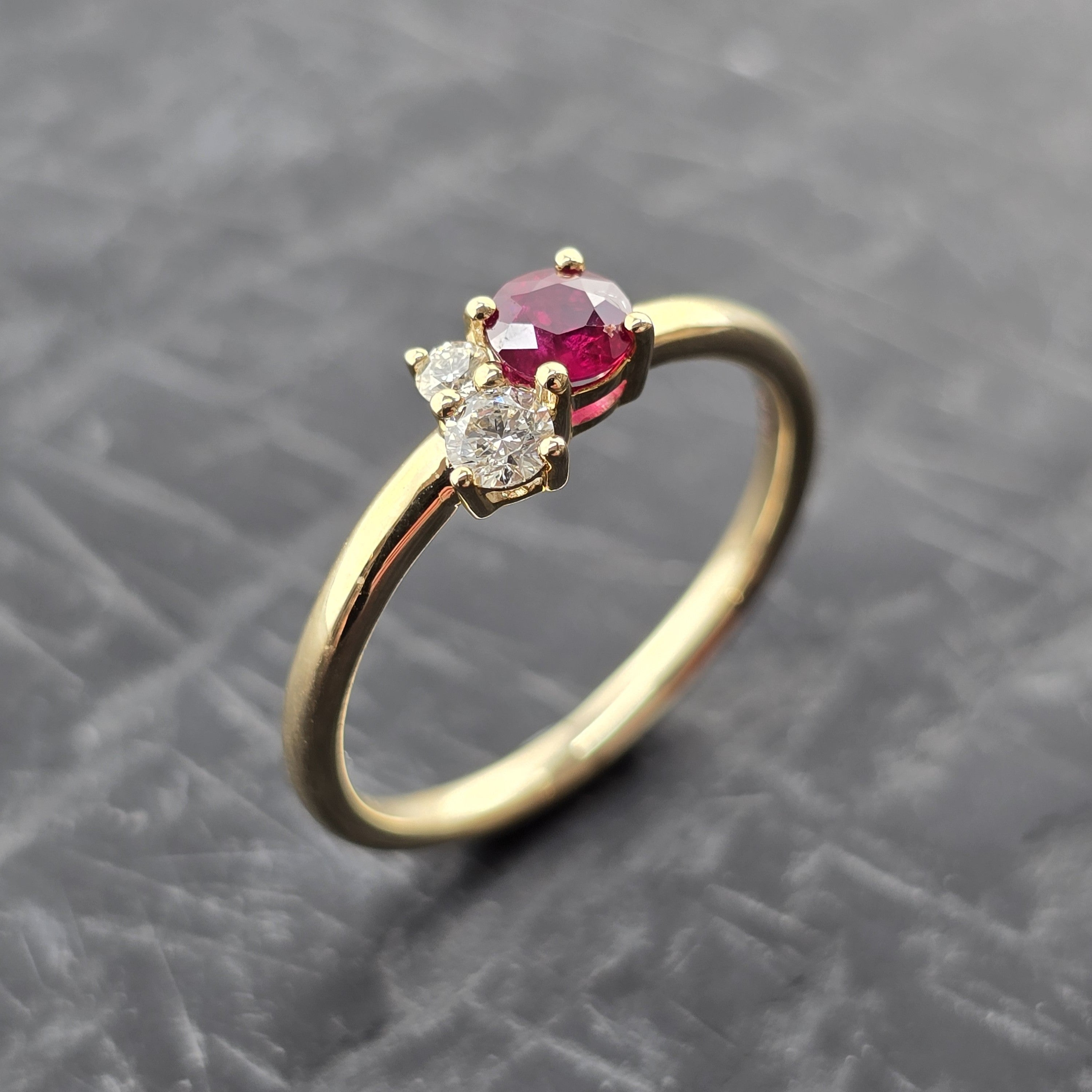 Ruby and Diamond Cluster Ring