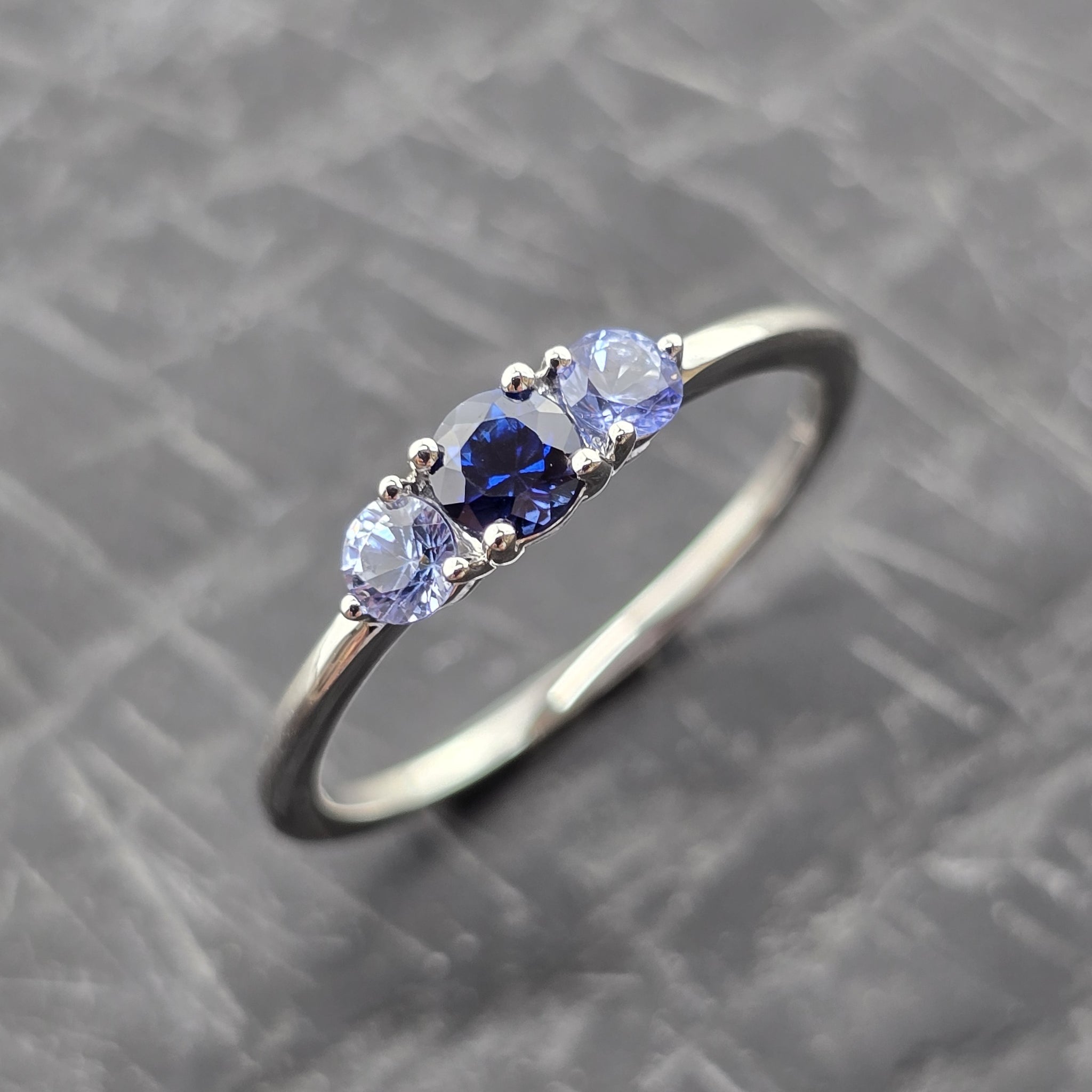 Sapphire Trilogy Claw Set Ring