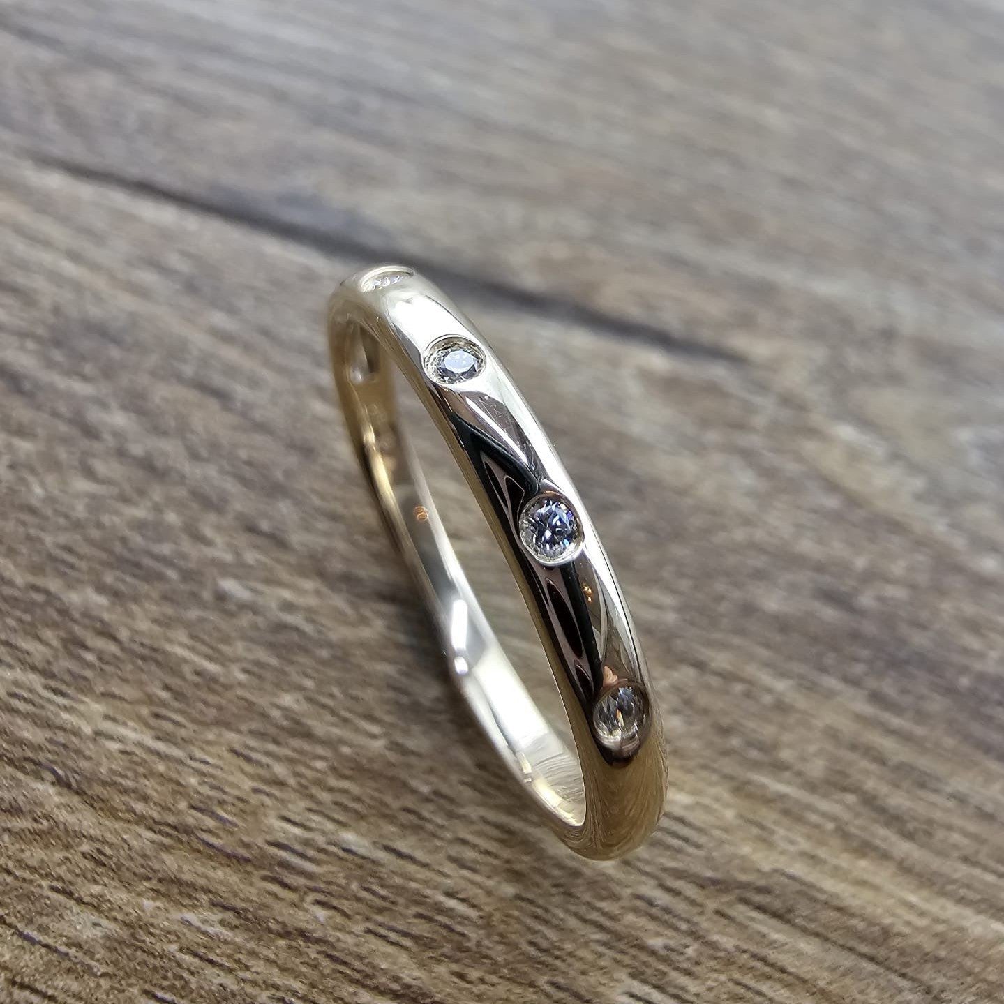 Diamond Set Gold Band Ring