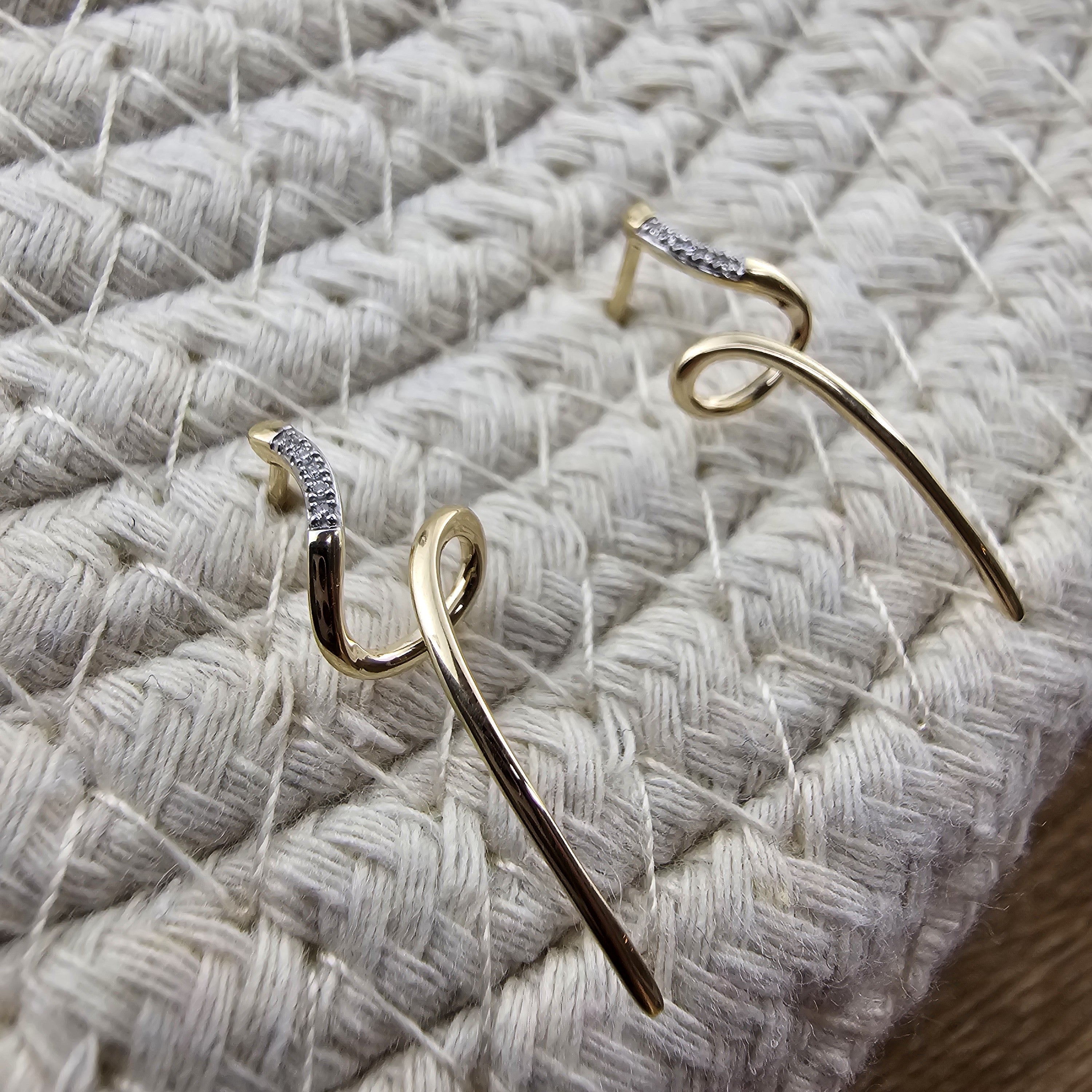 Diamond Spiral Earrings