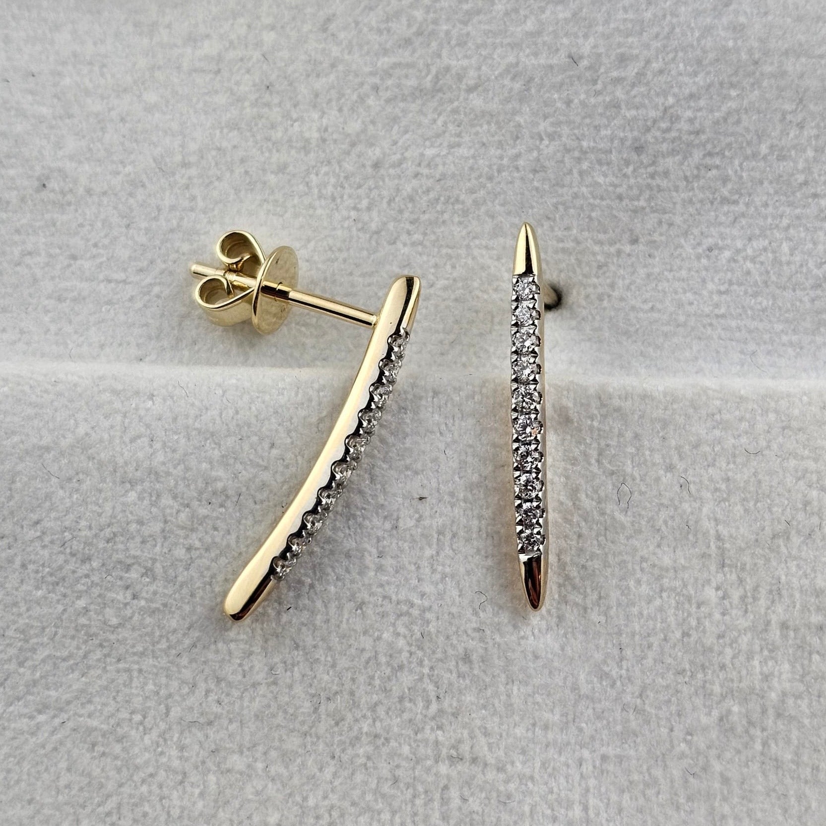 Gold Diamond Drop Earrings