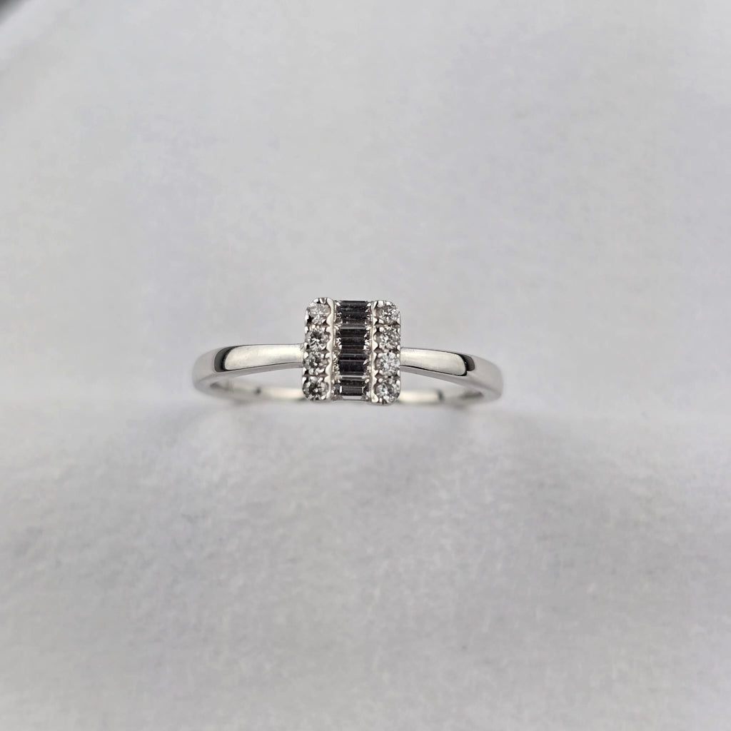 Mixed Cut Diamond Cluster Ring