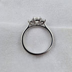 Cushion Cut Trilogy Diamond Ring