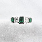 Emerald and Diamond Dress Ring