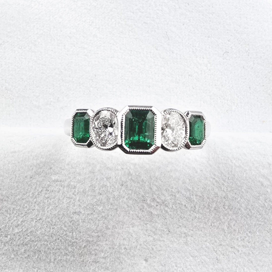 Emerald and Diamond Dress Ring