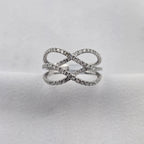 Wavy Open Diamond Dress Ring