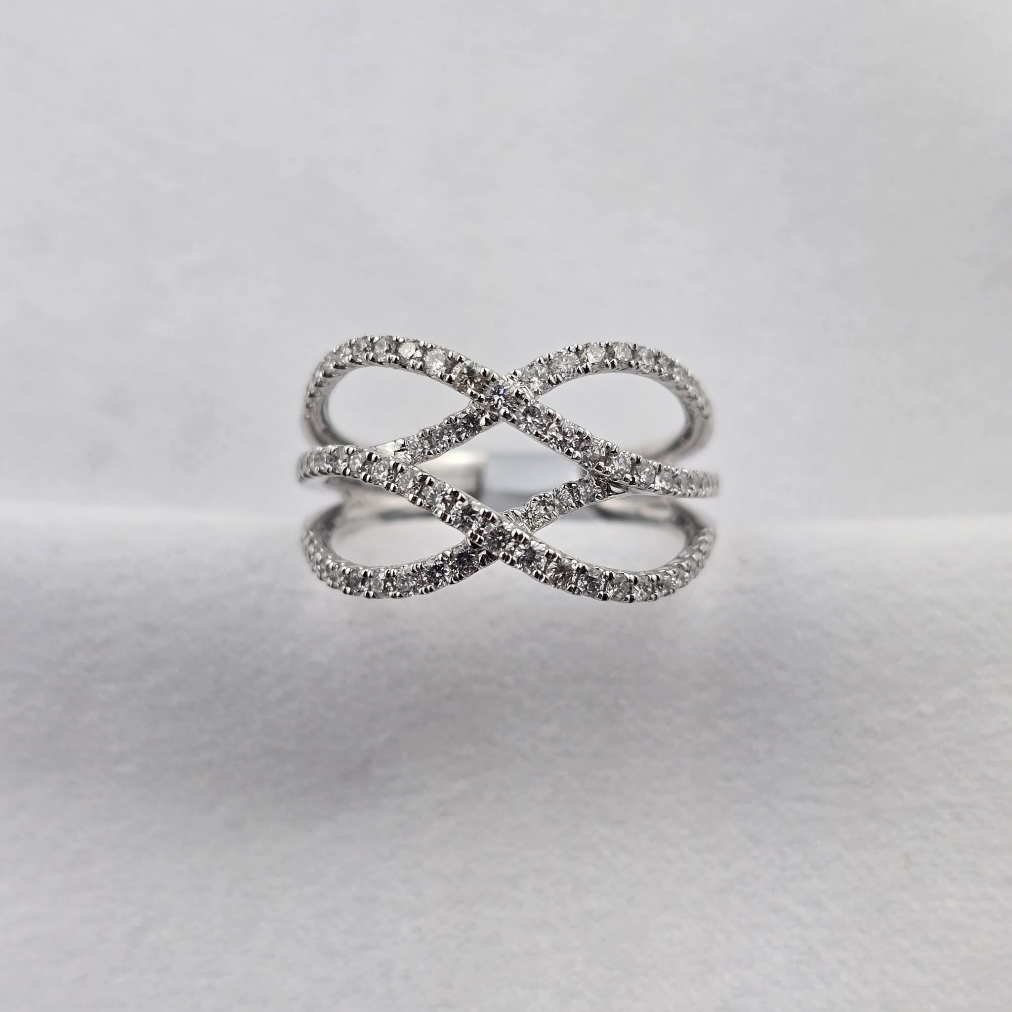 Wavy Open Diamond Dress Ring