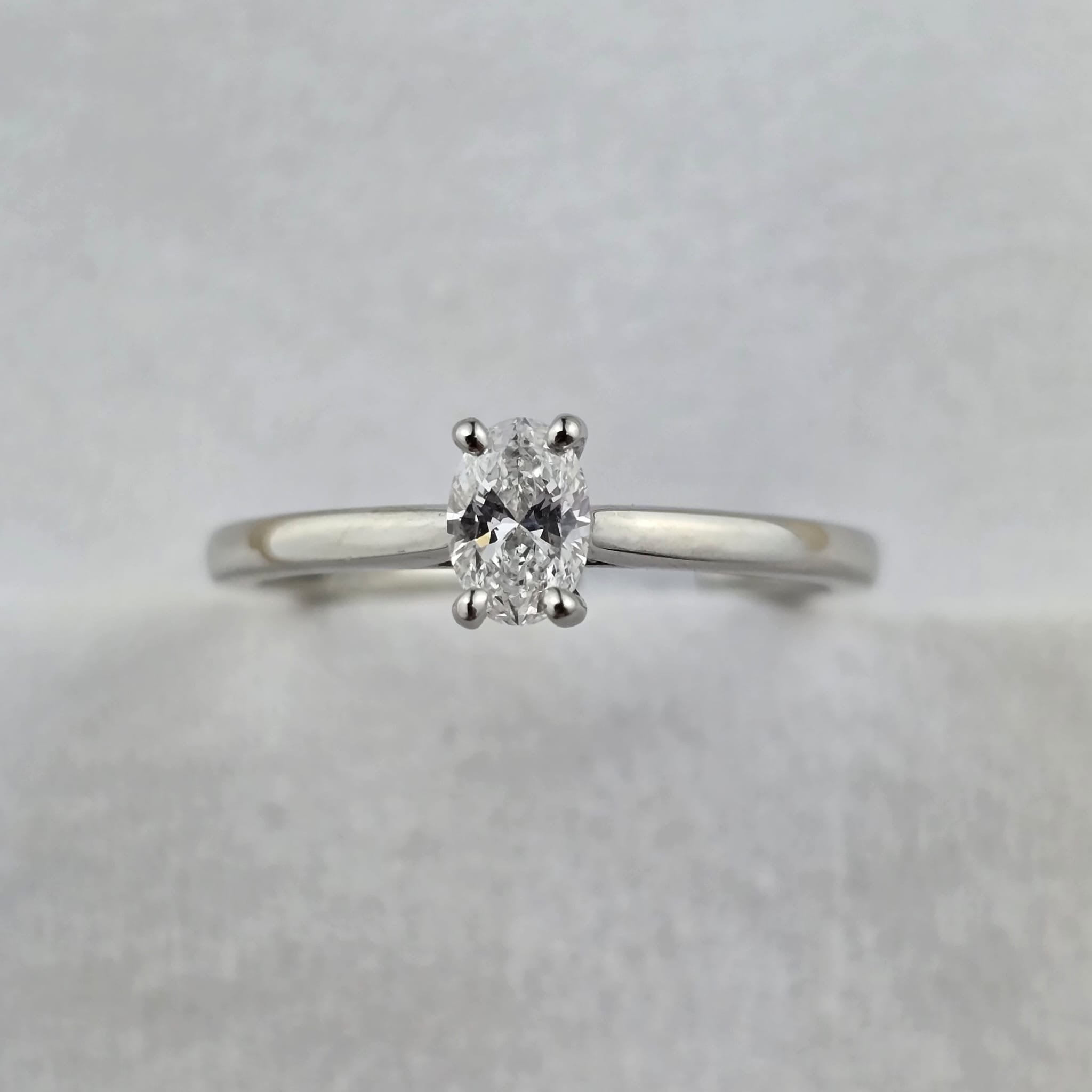 Oval Cut Diamond Solitaire Ring