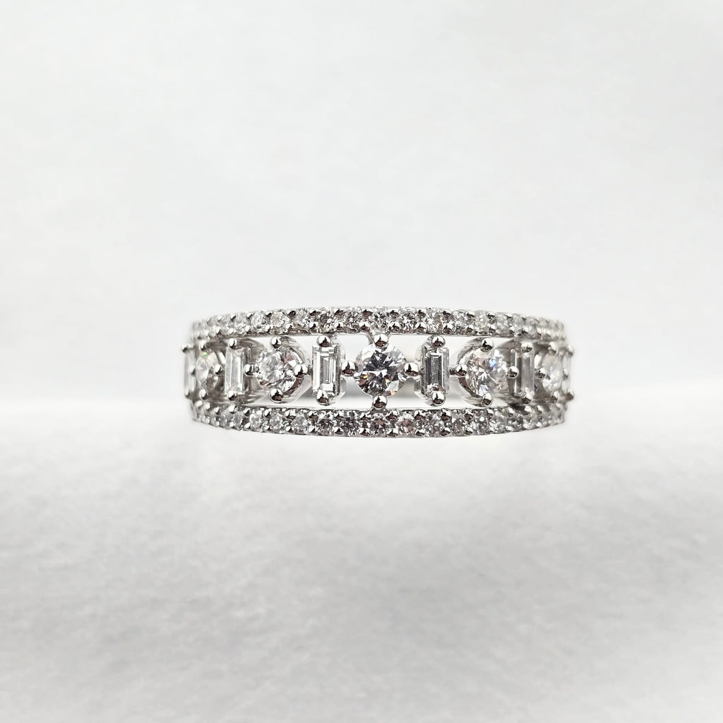Mixed Cut Open Diamond Dress Ring