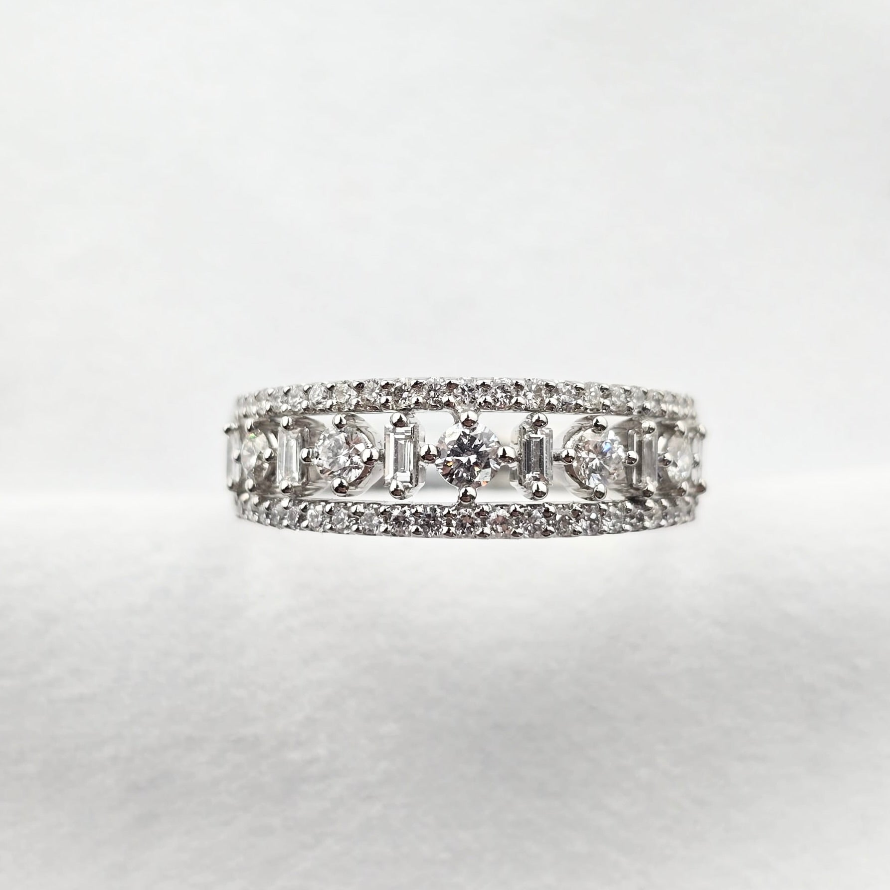 Mixed Cut Open Diamond Dress Ring