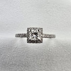 Princess Diamond Halo Ring