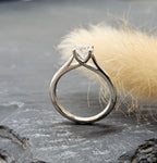 Round brilliant cut diamond solitaire ring