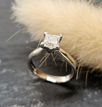 Princess Cut High set Diamond Solitaire Ring