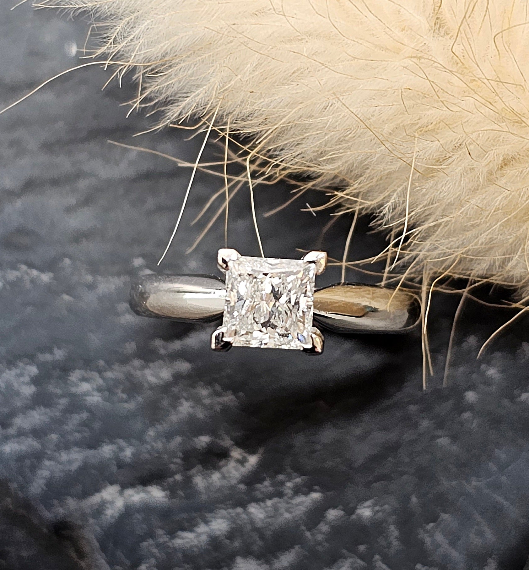 Princess Cut High set Diamond Solitaire Ring