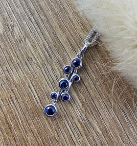 Sapphire bubble pendant