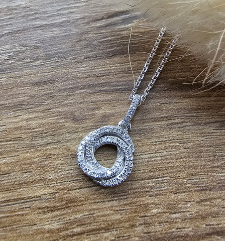 Diamond knot pendant