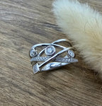 Seven stone diamond bubble ring