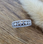 Mixed cut open diamond dress ring