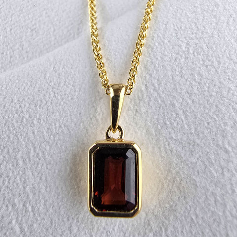 Emerald Garnet Pendant