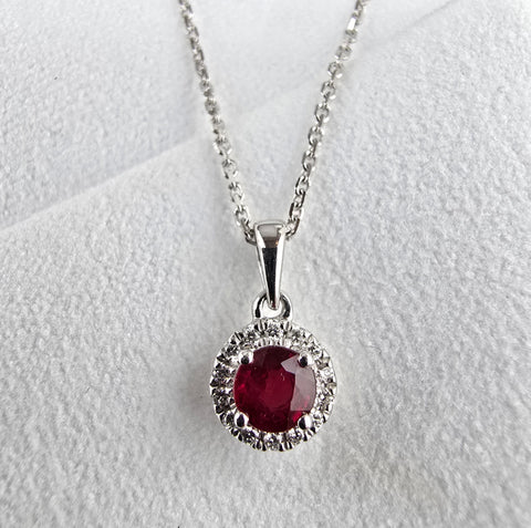 Ruby and Diamond Pendant