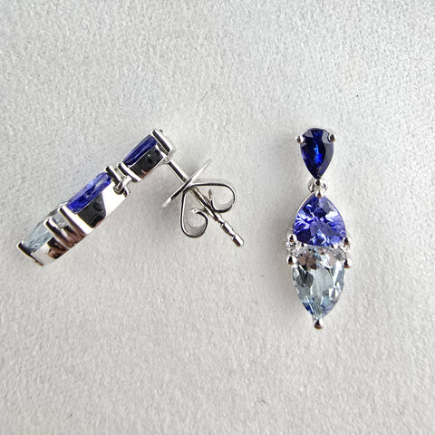 mixed stone earrings