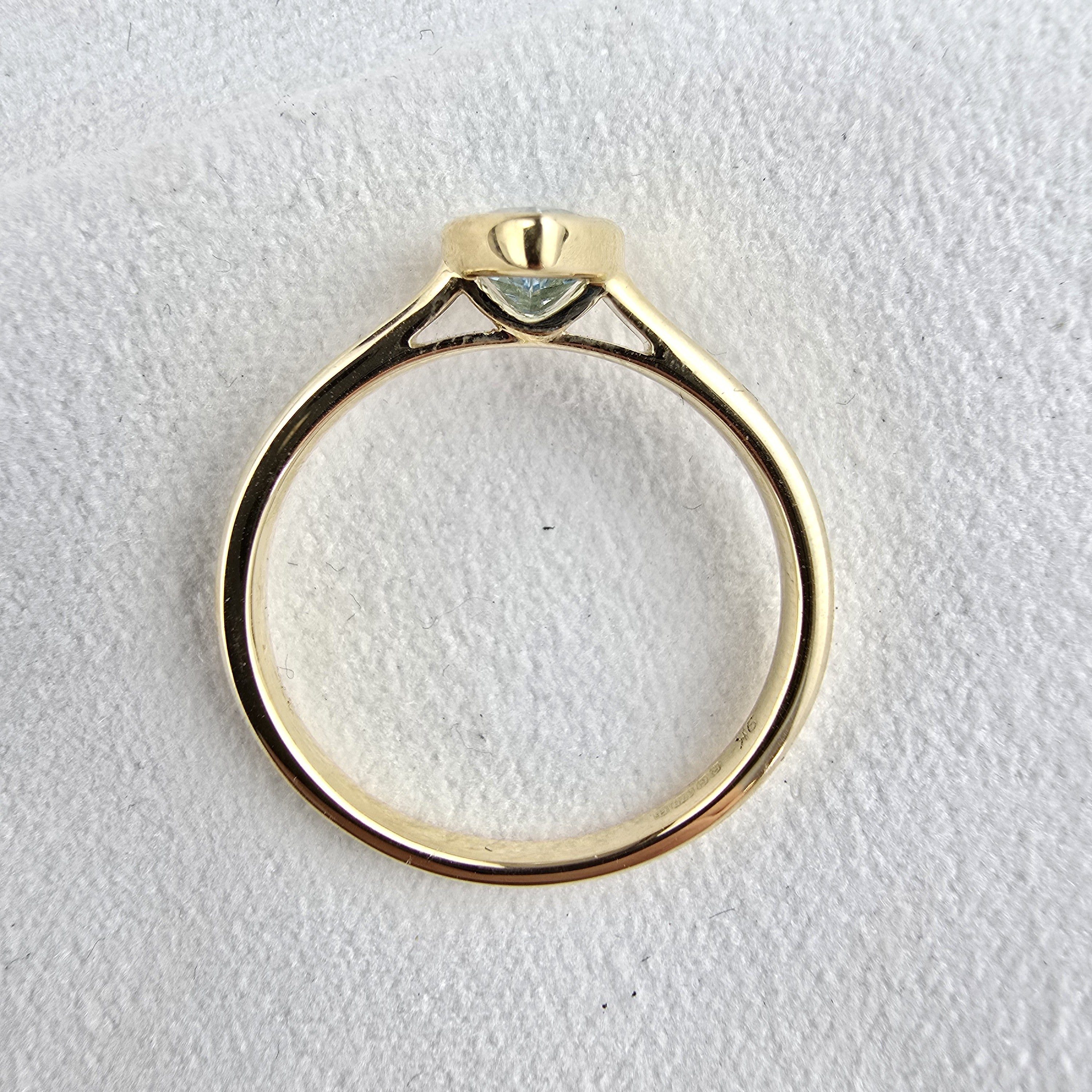 Pear Aquamarine Yellow Gold Ring