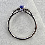 Tanzanite and diamond trefoil ring
