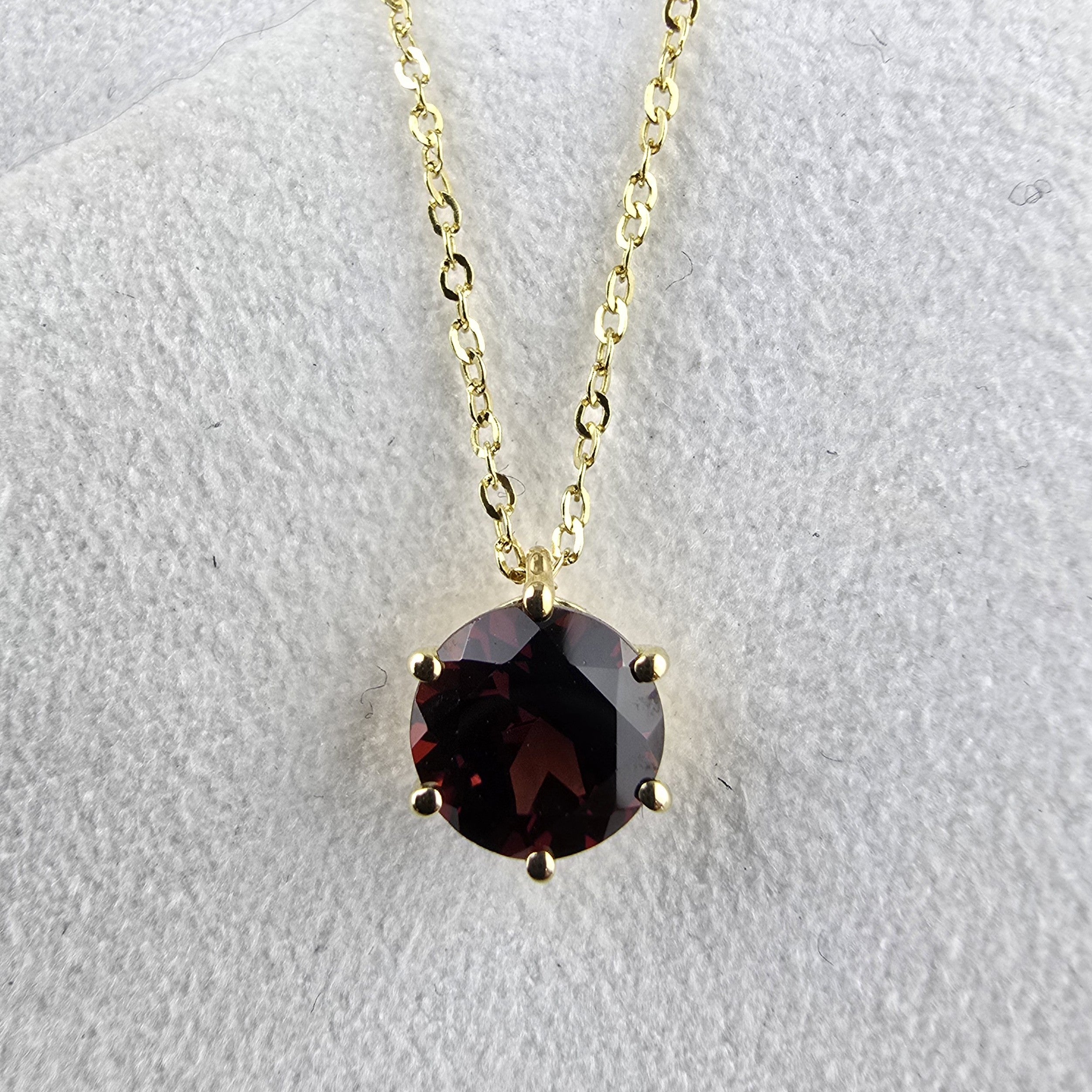 Round Garnet Pendant