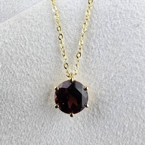 Round Garnet Pendant