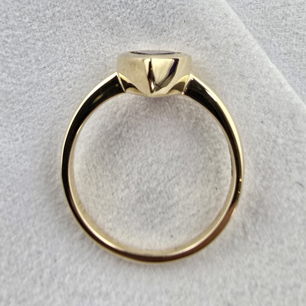 Garnet Pear Ring