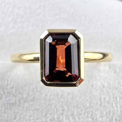 Emerald Garnet Ring