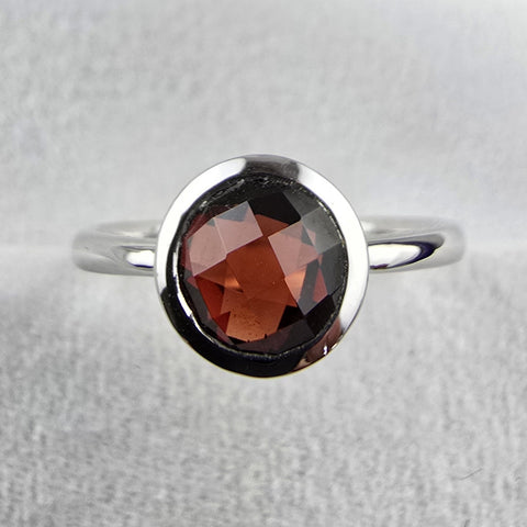 Round Garnet Ring